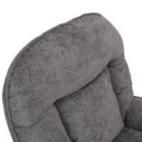 Relaxsessel mit Hocker Fernsehsessel Nosagfederung drehbar Chenille grau