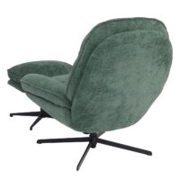 Relaxsessel mit Hocker Fernsehsessel Nosagfederung drehbar Chenille grün