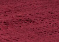 Relaxsessel Schaukelstuhl mit Hocker Chenille Öko-Tex bordeaux dunkles Gestell