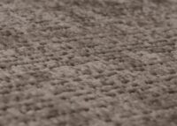 Relaxsessel Schaukelstuhl mit Hocker Chenille Öko-Tex hellgrau dunkles Gestell