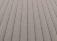 Relaxsessel Schaukelstuhl Schwingstuhl mit Hocker Cord Öko-Tex hellgrau Gestell weiss