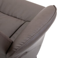 Relaxsessel Set mit Fusshocker höhenverstellbar neigbar braun