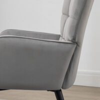 Relaxsessel Set mit Fusshocker belastbar bis 120kg grau