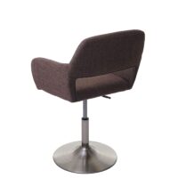 Esszimmerstuhl Retro 50er Jahre Stoff gebürstete Füsse braun