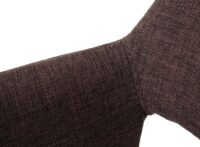 Esszimmerstuhl Retro 50er Jahre Stoff gebürstete Füsse braun