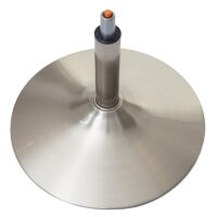 Esszimmerstuhl Retro 50er Jahre Stoff gebürstete Füsse braun