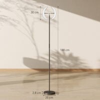 RGB Stehlampe dimmbar mehrfarbig drehbar schwarz