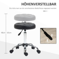 Ein 2er-Set höhenverstellbare Rollhocker mit Rädern.