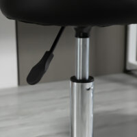 Ein 2er-Set höhenverstellbare Rollhocker mit Rädern.