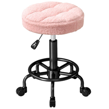 Rollhocker Arbeitshocker höhenverstellbar drehbar rosa