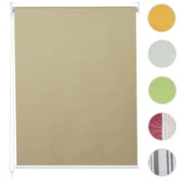 Rollo Fensterrollo Seitenzugrollo blickdicht Verdunkelung 40x160cm beige