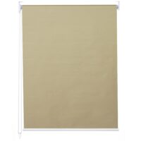 Rollo Fensterrollo Seitenzugrollo blickdicht Verdunkelung 70x160cm beige