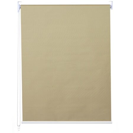 Rollo Fensterrollo Seitenzugrollo blickdicht Verdunkelung 90x160cm beige