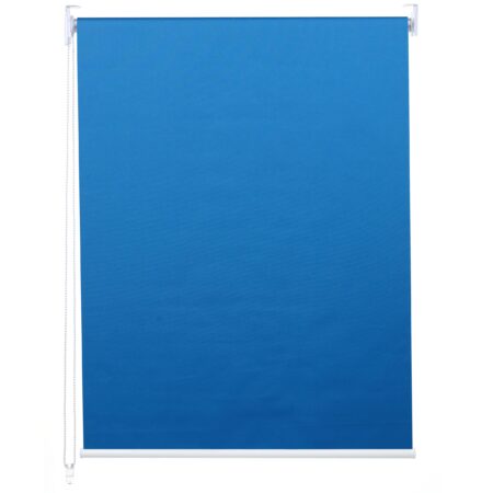 Rollo Fensterrollo Seitenzugrollo blickdicht Verdunkelung 110x230cm blau