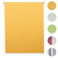 Rollo Fensterrollo Seitenzugrollo blickdicht Verdunkelung 40x160cm gelb