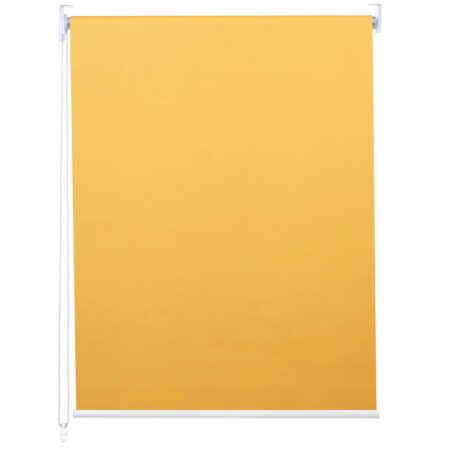 Rollo Fensterrollo Seitenzugrollo blickdicht Verdunkelung 60x230cm gelb