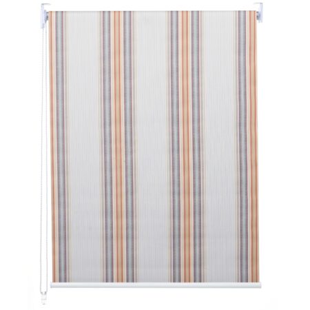 Rollo Fensterrollo Seitenzugrollo blickdicht Verdunkelung 110x160cm grau/braun/orange