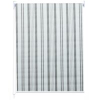 Rollo Fensterrollo Seitenzugrollo blickdicht Verdunkelung 100x230cm grau/weiss