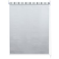 Rollo Fensterrollo Seitenzugrollo blickdicht Verdunkelung 60x230cm grau/weiss