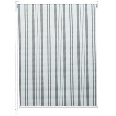 Rollo Fensterrollo Seitenzugrollo blickdicht Verdunkelung 70x230cm grau/weiss