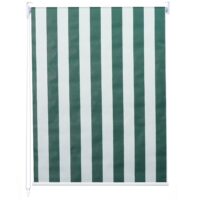Rollo Fensterrollo Seitenzugrollo blickdicht Verdunkelung 40x160cm grün/weiss