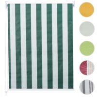 Rollo Fensterrollo Seitenzugrollo blickdicht Verdunkelung 60x230cm grün/weiss