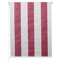 Rollo Fensterrollo Seitenzugrollo blickdicht Verdunkelung 120x230cm rot/weiss/beige