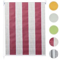 Rollo Fensterrollo Seitenzugrollo blickdicht Verdunkelung 40x160cm rot/weiss/beige