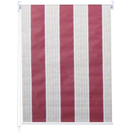 Rollo Fensterrollo Seitenzugrollo blickdicht Verdunkelung 60x160cm rot/weiss/beige