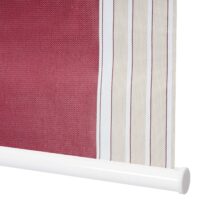 Rollo Fensterrollo Seitenzugrollo blickdicht Verdunkelung 80x160cm rot/weiss/beige