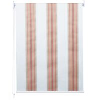Rollo Fensterrollo Seitenzugrollo blickdicht Verdunkelung 120x160cm weiss/rot/beige