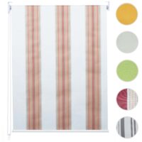 Rollo Fensterrollo Seitenzugrollo blickdicht Verdunkelung 120x160cm weiss/rot/beige