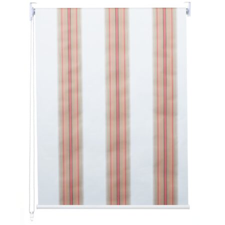 Rollo Fensterrollo Seitenzugrollo blickdicht Verdunkelung 50x160cm weiss/rot/beige