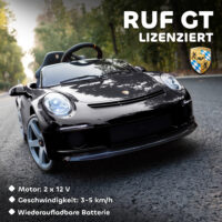 Kinderauto elektrisch RUF GT ferngesteuert 3-5 Jahre schwarz