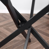 Runder Beistelltisch Couchtisch aus Glas Schwarz