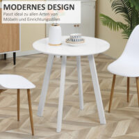 Runder Esstisch modernes Design Weiss – Produktfoto zeigt modernes Design, hochwertige Materialien und funktionale Eigenschaften ideal für Wohn- oder Arbeitsbereiche. Perfekt als Einrichtungsinspiration oder zur Produktpräsentation in einem Onlineshop.