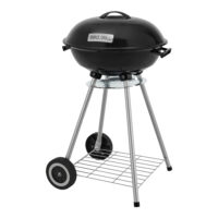 Rundgrill El Paso in Schwarz, Maße 80x49x47cm, handlich und ideal für Grillfans mit wenig Platz.
