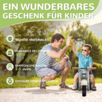 Cremeweisses Rutschauto für Kinder mit Musik und Blasenfunktion, ideal für Kinder von 2-5 Jahren. Ein fantasievolles Fahrzeug für besondere Momente.