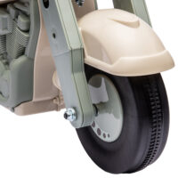 Cremeweisses Rutschauto für Kinder mit Musik und Blasenfunktion, ideal für Kinder von 2-5 Jahren. Ein fantasievolles Fahrzeug für besondere Momente.