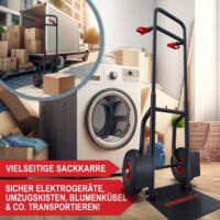 Robuste Sackkarre, klappbar und belastbar bis 200kg für Transportarbeiten.
