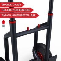 Robuste Sackkarre, klappbar und belastbar bis 200kg für Transportarbeiten.