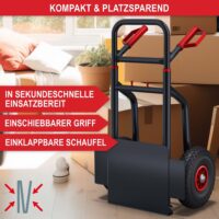 Robuste Sackkarre, klappbar und belastbar bis 200kg für Transportarbeiten.