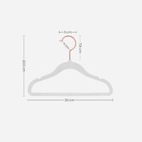 Rosa Samt-Kleiderbügel im 50er-Set, weiche Oberfläche für empfindliche Stoffe.