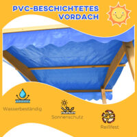 Sandkasten mit Dach und Spielhaus für Kinder Outdoor
