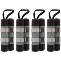 Robustes 4er-Set graue/schwarze Sandsäcke für Pavillon.