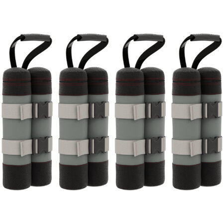 Robustes 4er-Set graue/schwarze Sandsäcke für Pavillon.