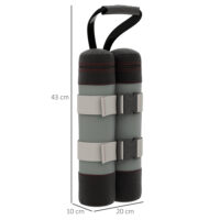 Robustes 4er-Set graue/schwarze Sandsäcke für Pavillon.