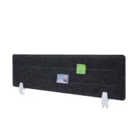 Schallschutz Tischtrennwand schwarz 100x30 cm Büro Pinnwand