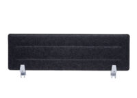 Schallschutz Tischtrennwand schwarz 100x30 cm Büro Pinnwand