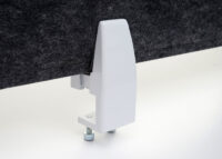 Schallschutz Tischtrennwand schwarz 100x30 cm Büro Pinnwand